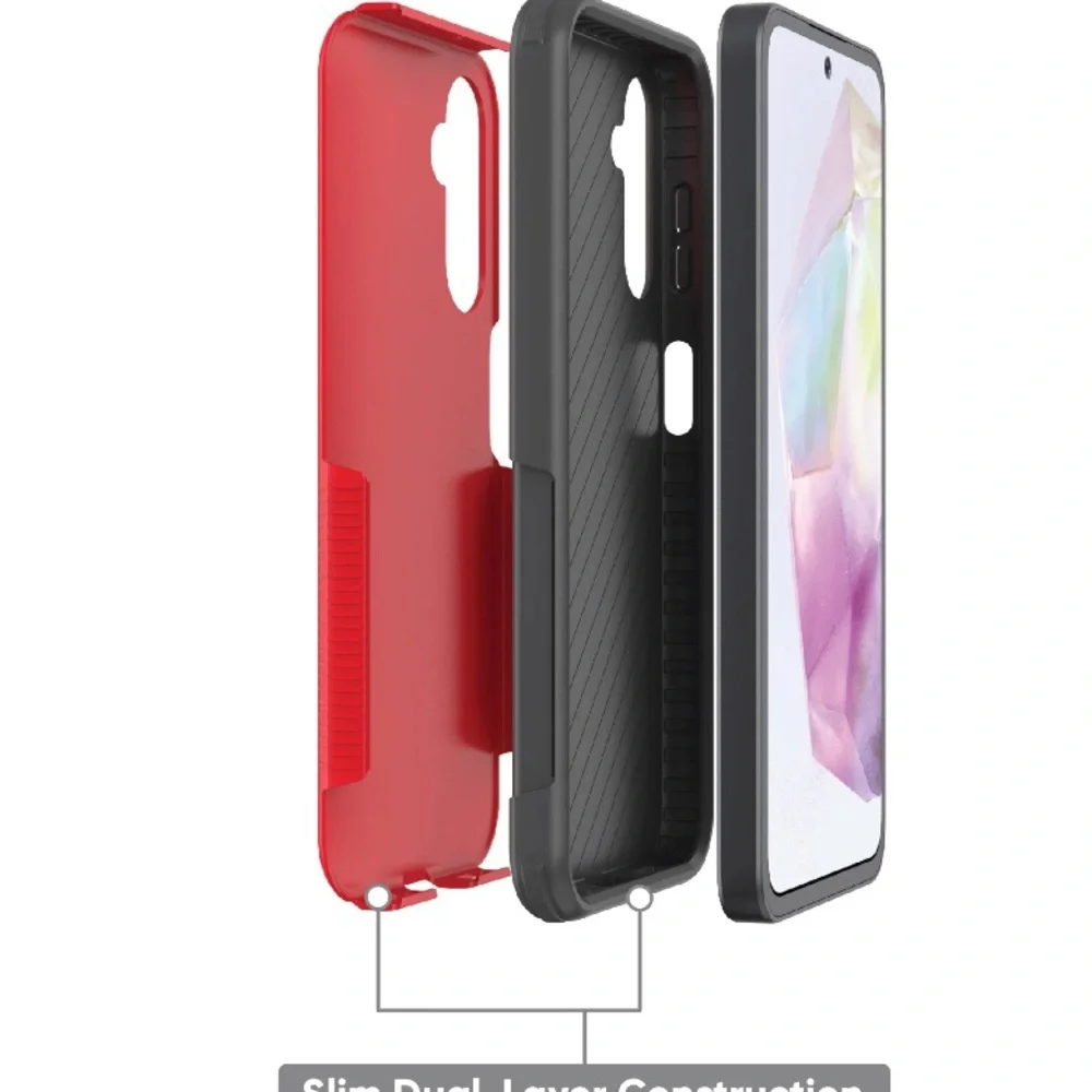 NWT protect onn Red slim rugged Protective Case for Samsung A35 5G